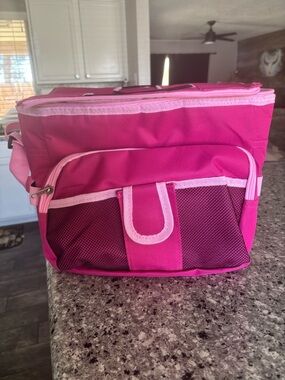 Pink Insulated Lunch Cooler Bag